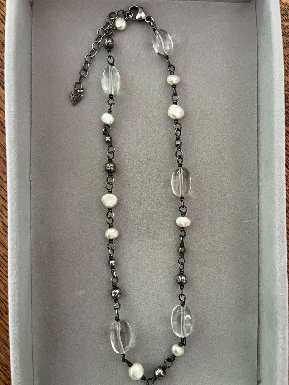 Silpada necklace silver, pearl, beads
